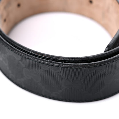 Gucci Imprime Monogram Interlocking G Belt 90 36 Black 8 of 8