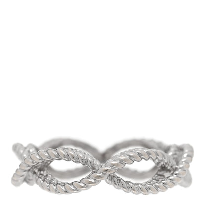 Roberto Coin 18K White Gold New Barocco One Row Braided Ring 50 5.5 3 of 4