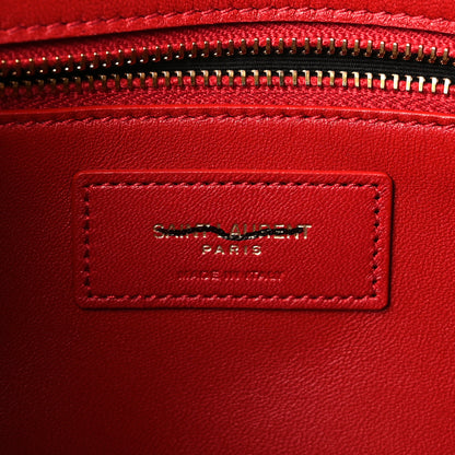 Saint Laurent Smooth Calfskin Le Maillon Satchel Rouge Eros 6 of 9