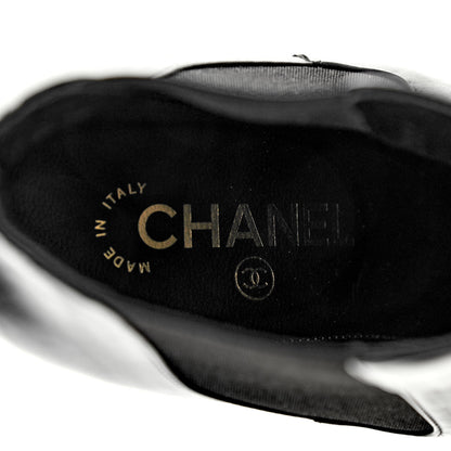 Chanel Lambskin Pearl CC Ankle Boots 39 Black 7 of 8
