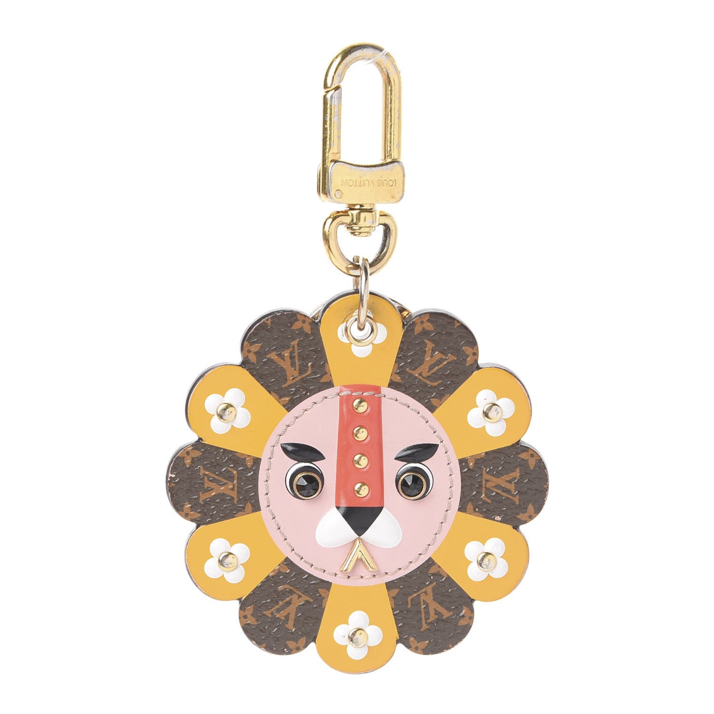 Monogram Fun Face Lion Bag Charm