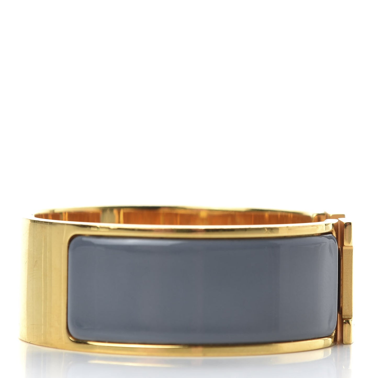 Enamel Wide Clic Clac H Bracelet PM Slate