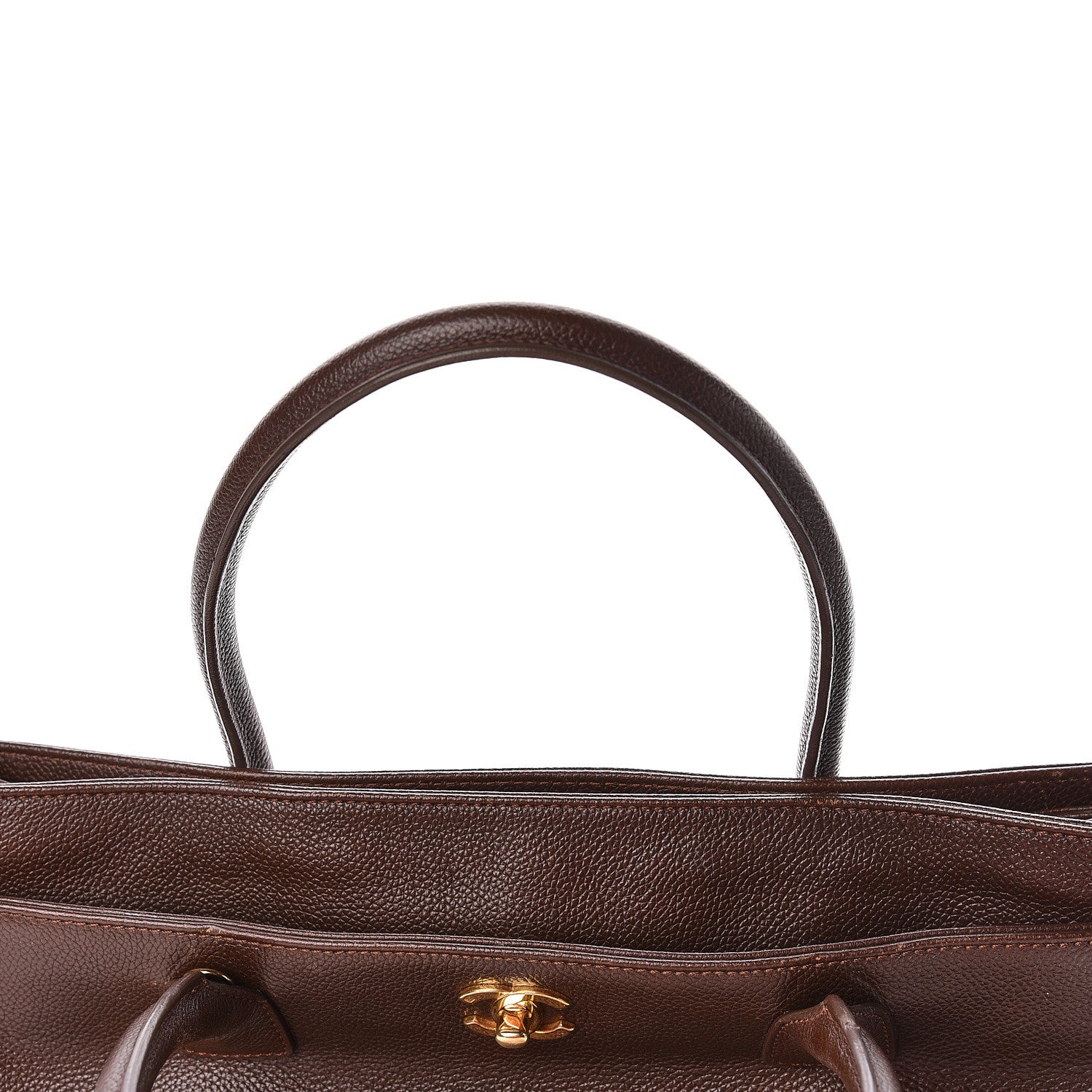 Chanel Calfskin Cerf Executive Shopper Tote Brown 18 of 18