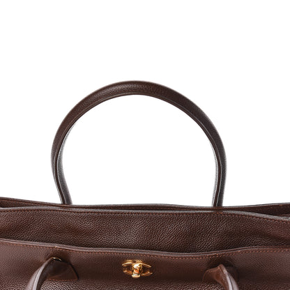 Chanel Calfskin Cerf Executive Shopper Tote Brown 18 of 18