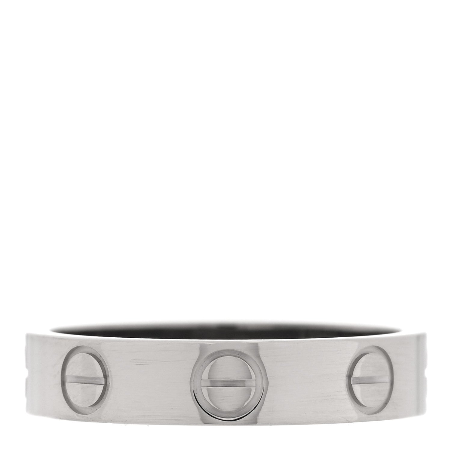 Cartier 18K White Gold 3.5mm LOVE Wedding Band Ring 47 4 1 of 5