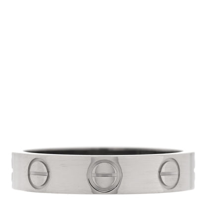 Cartier 18K White Gold 3.5mm LOVE Wedding Band Ring 47 4 1 of 5