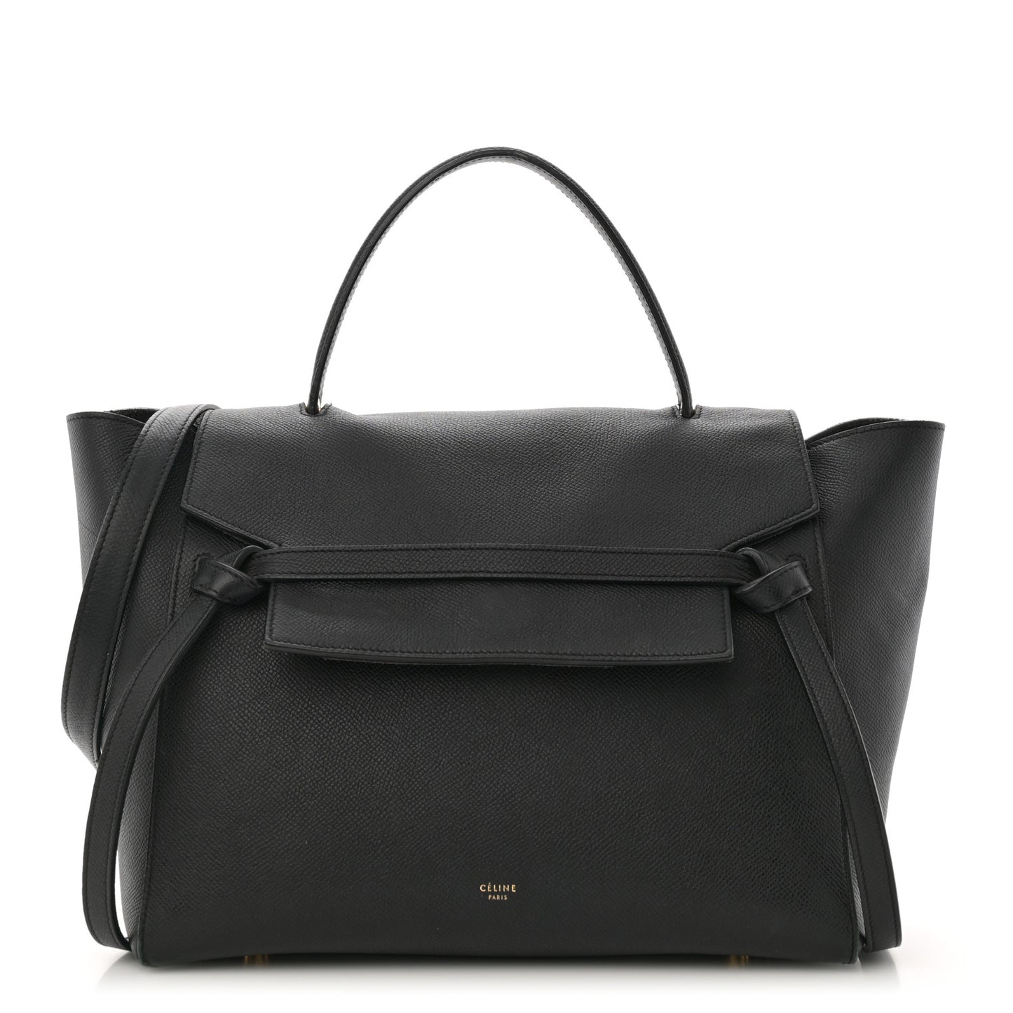 Grained Calfskin Mini Belt Bag Black