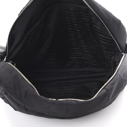 Prada Nylon Tessuto Impuntu Quilted Shoulder Bag Black 4 of 11