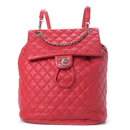 Chanel Lambskin Quilted Large Urban Spirit Backpack Red 1 of 4