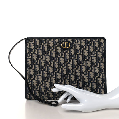 Christian Dior Oblique 30 Montaigne Pouch Blue 9 of 22