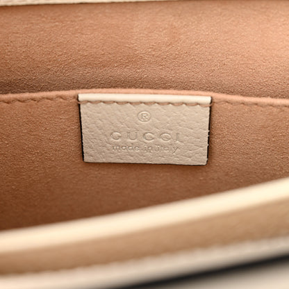 Gucci Suede Calfskin GG Web Small Ophidia Chain Shoulder Bag Burro New Mystic White 6 of 10