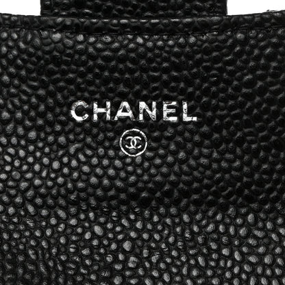Chanel Caviar Quilted Flap Card Holder Wallet Black 7 of 9