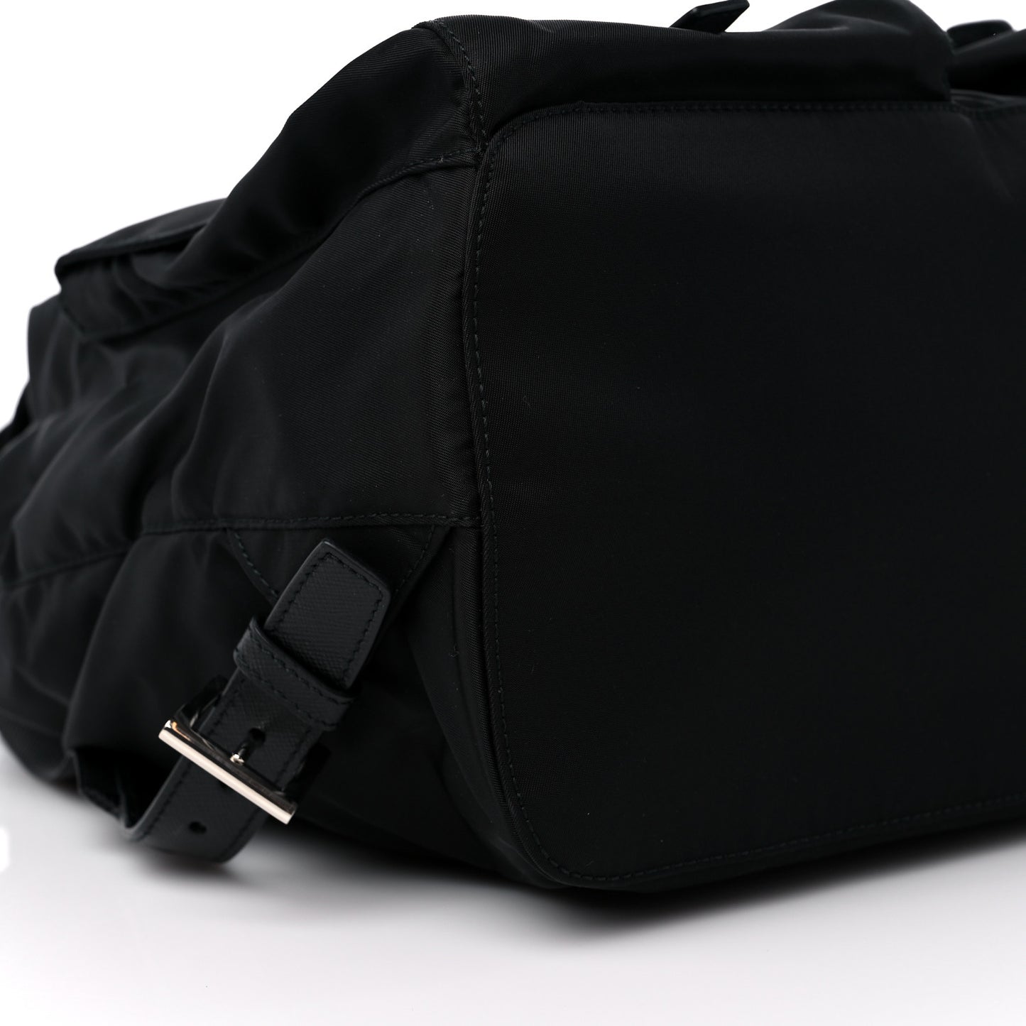 Tessuto Nylon Saffiano Medium Backpack Black