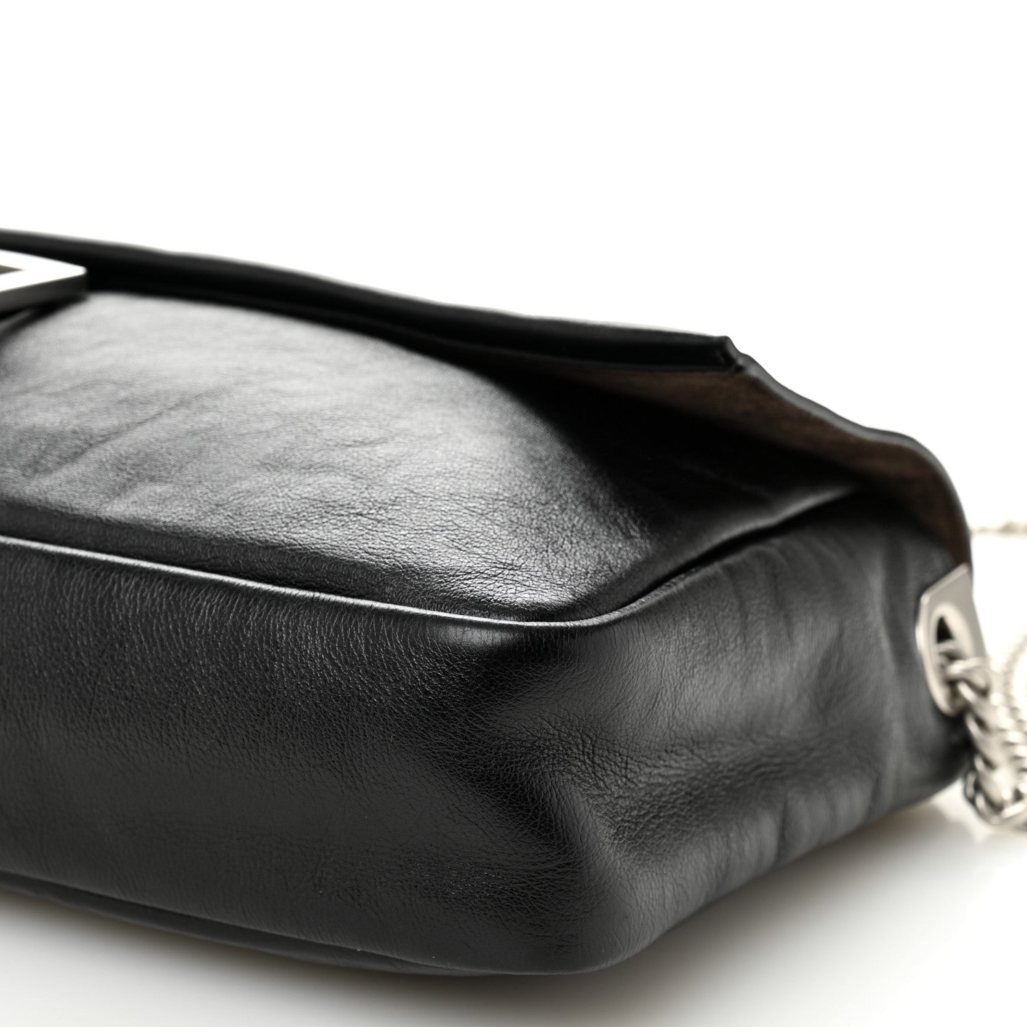 Fendi Vitello Grace Large Chain Baguette Black 10 of 10