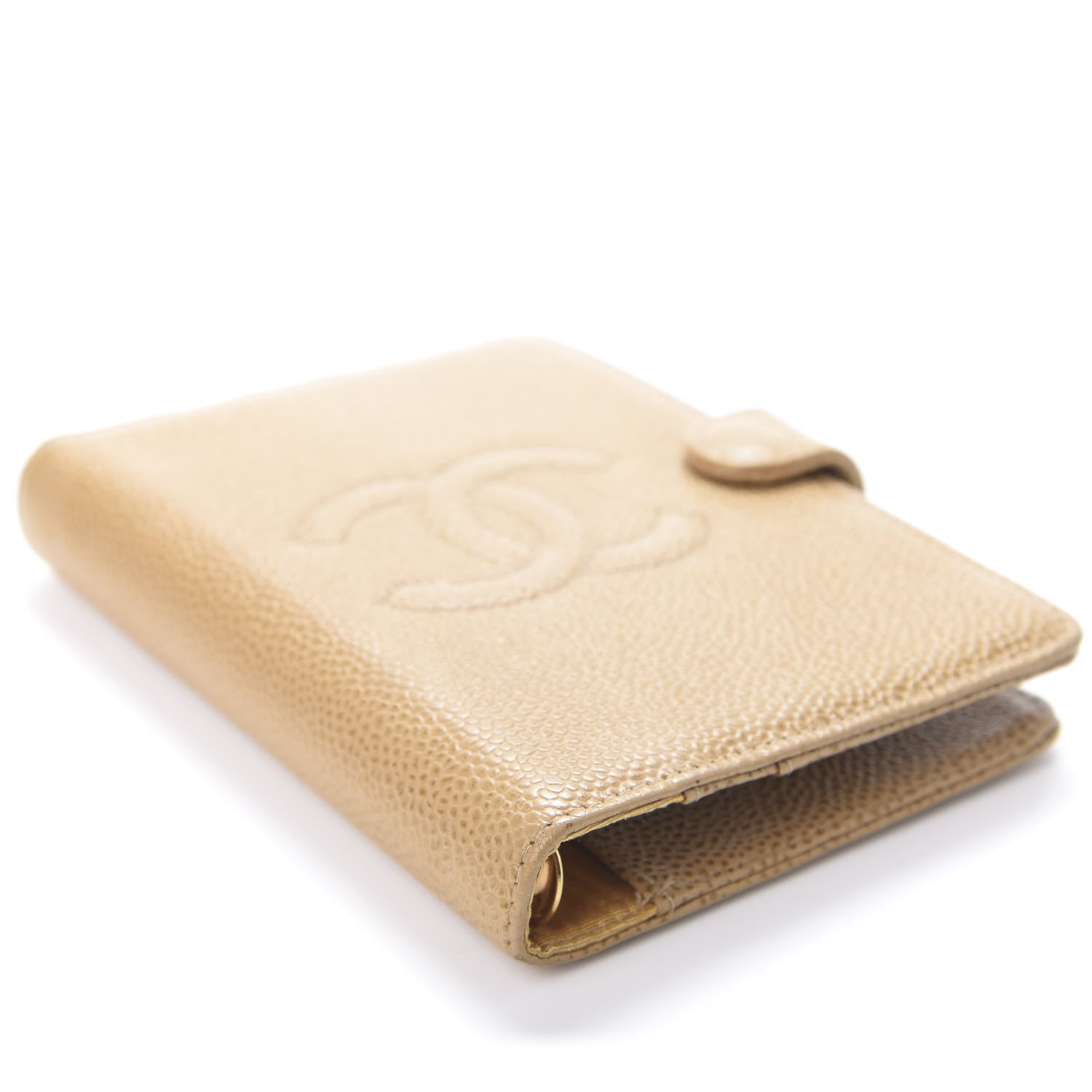 Chanel Caviar Timeless CC Ring Agenda Planner Beige 5 of 15