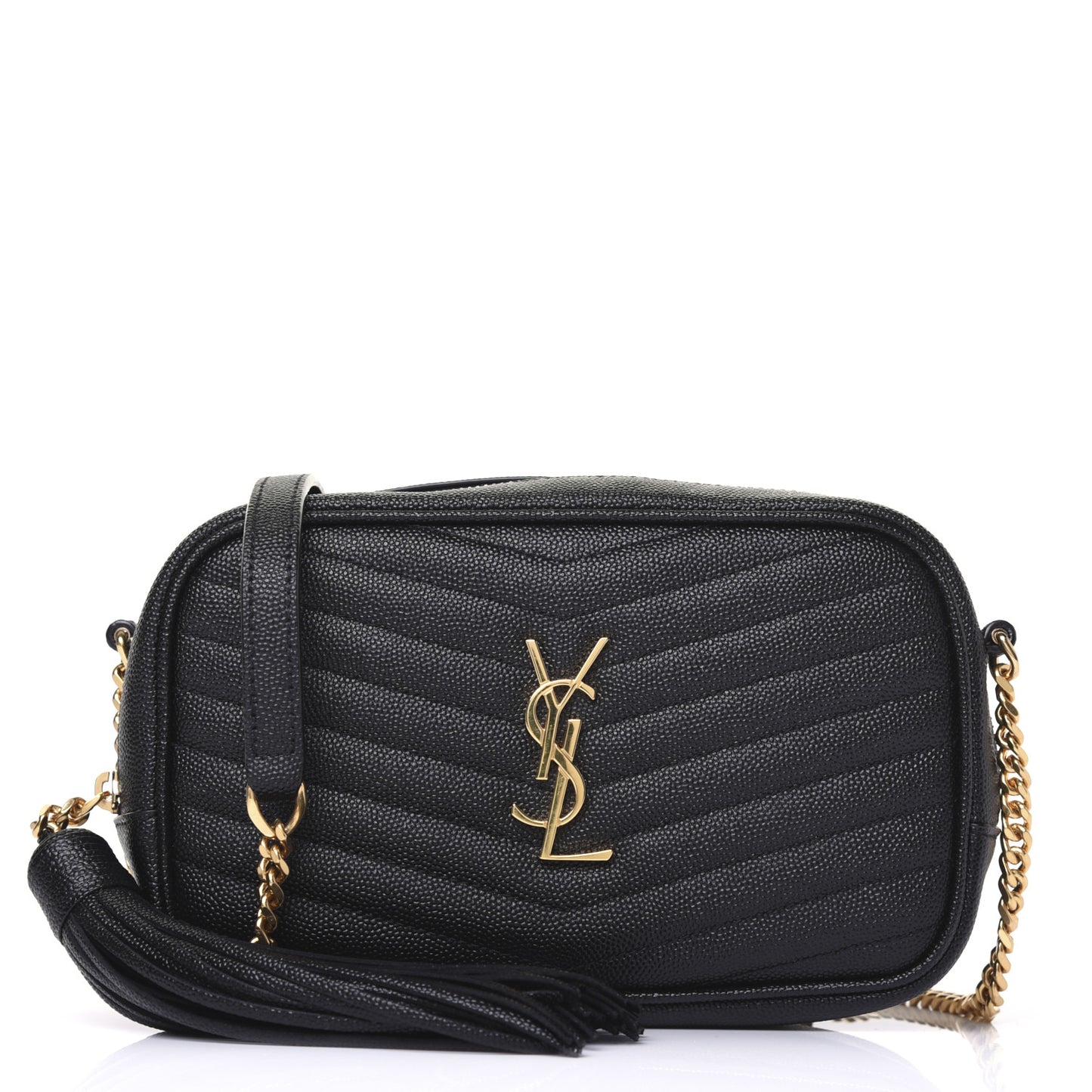 Grain De Poudre Matelasse Monogram Mini Lou Camera Bag Black
