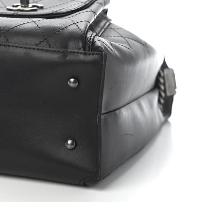 Chanel Calfskin Stitched Medium Urban Luxury Drawstring Backpack Black 9 of 9