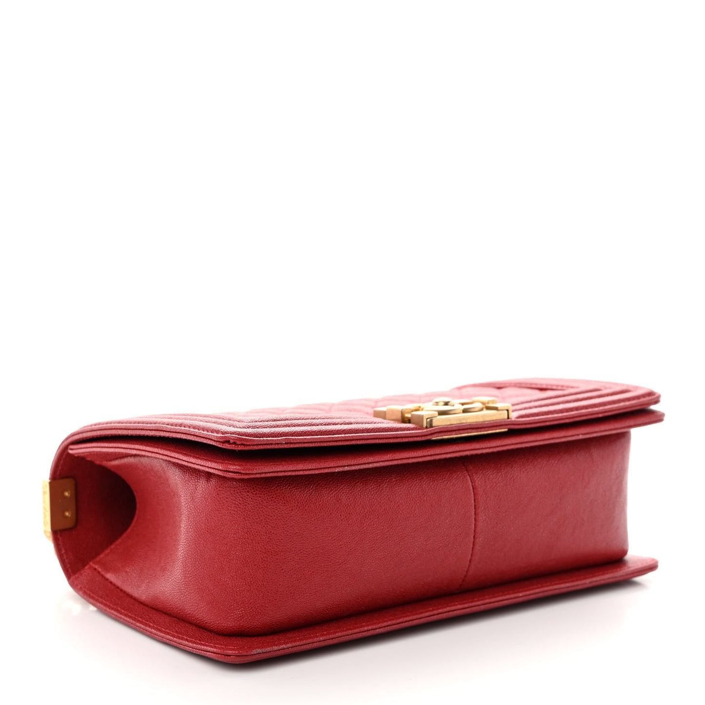Caviar Quilted Medium Boy Flap Red
