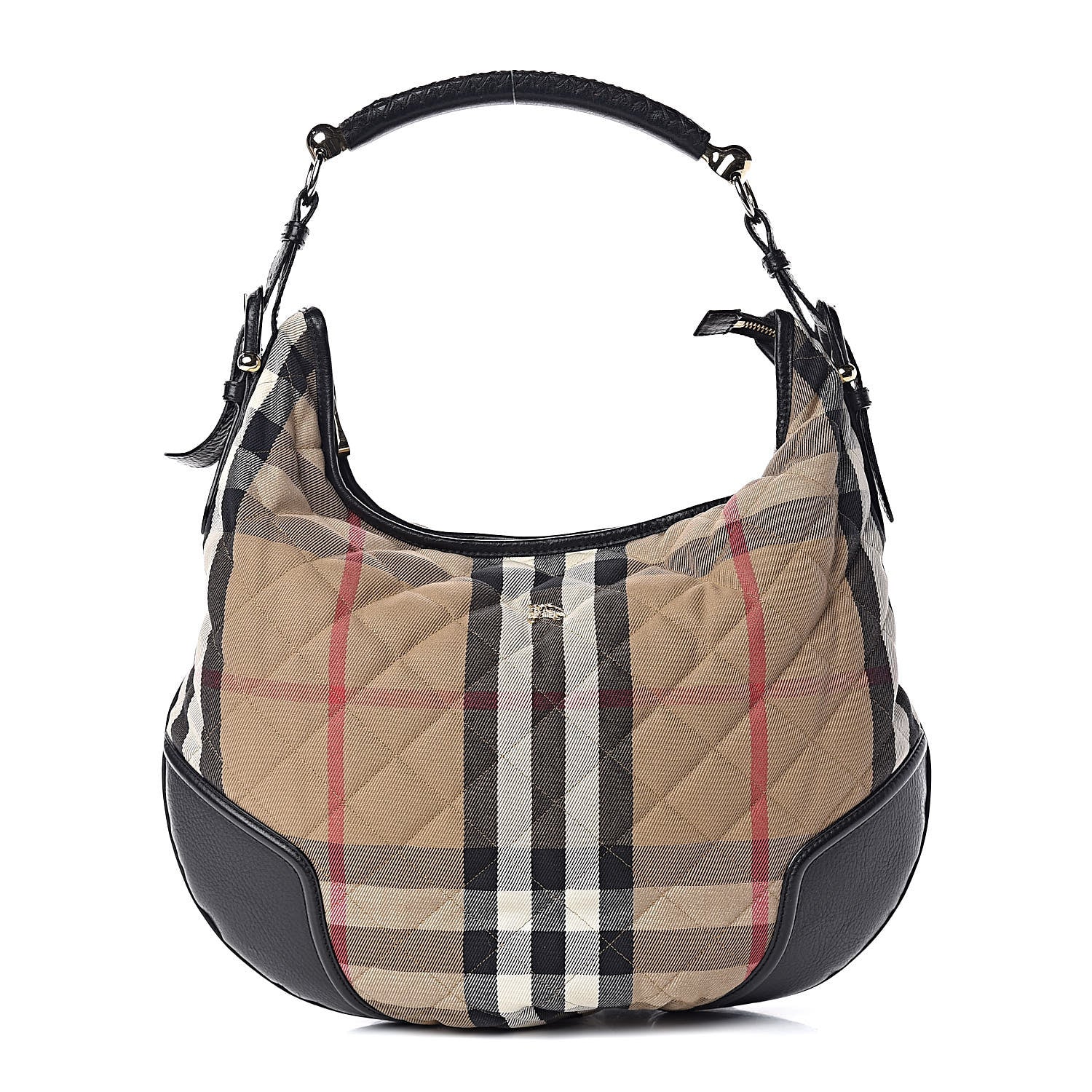 Burberry House Check Quilted Hoxton Hobo Black 1 of 13
