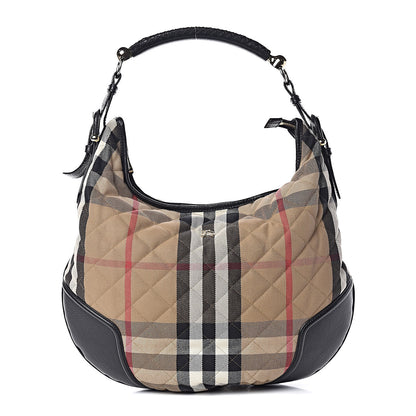 Burberry House Check Quilted Hoxton Hobo Black 1 of 13