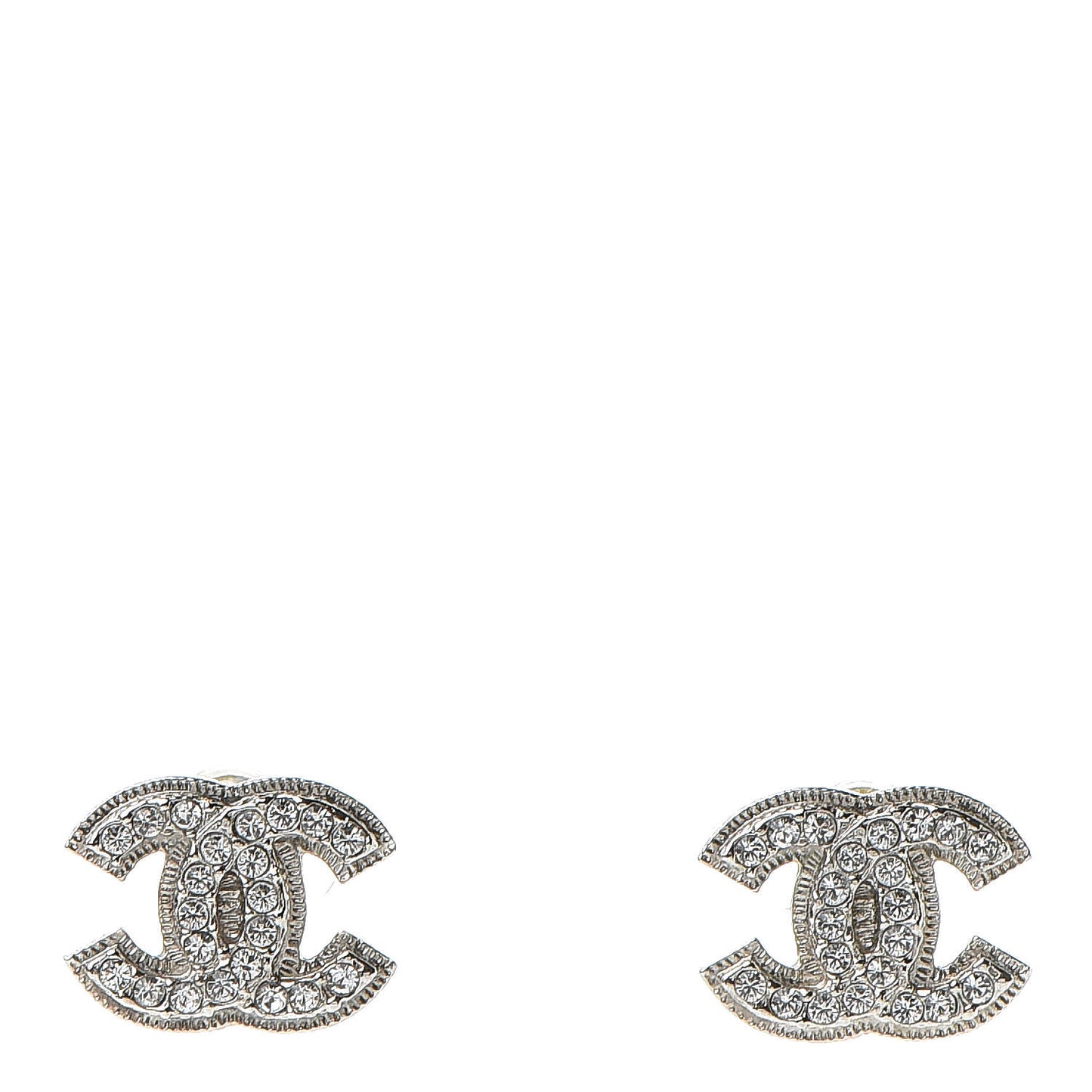 Crystal Mini Timeless CC Earrings Silver