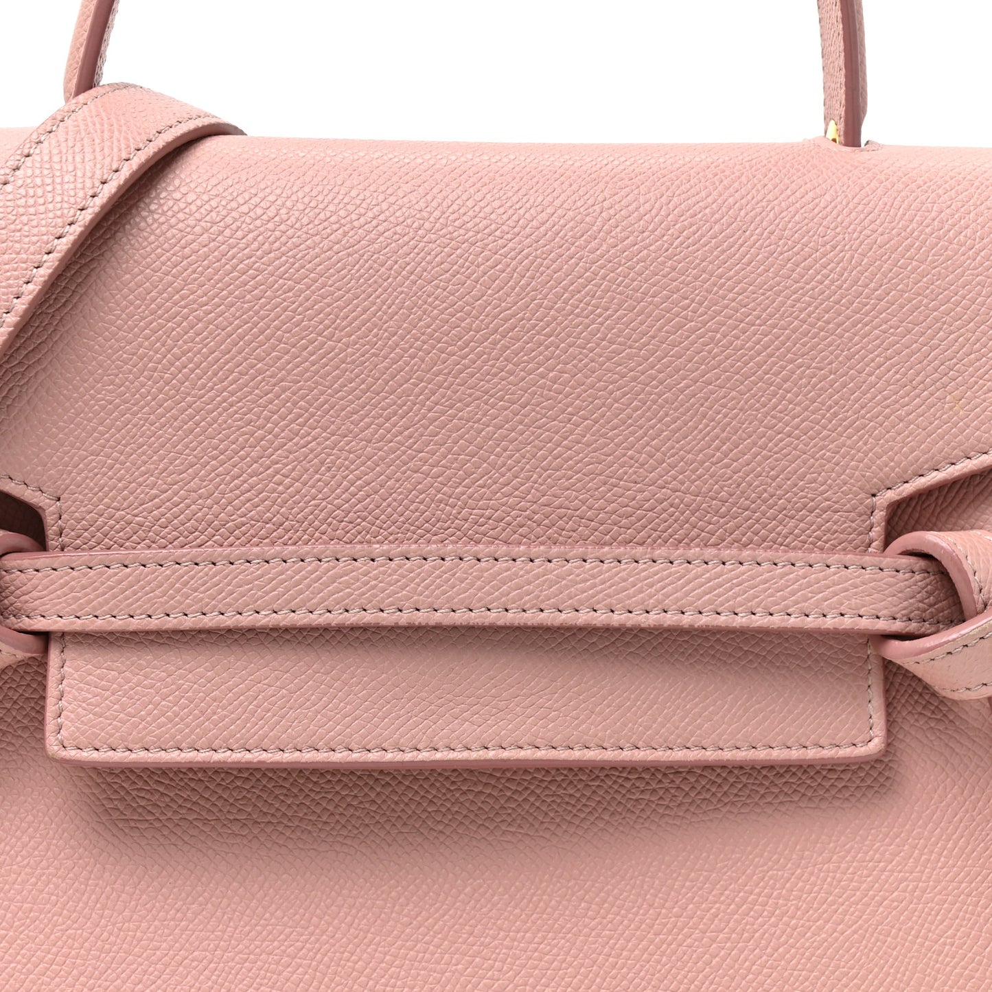 Baby Grained Calfskin Micro Belt Bag Vintage Pink