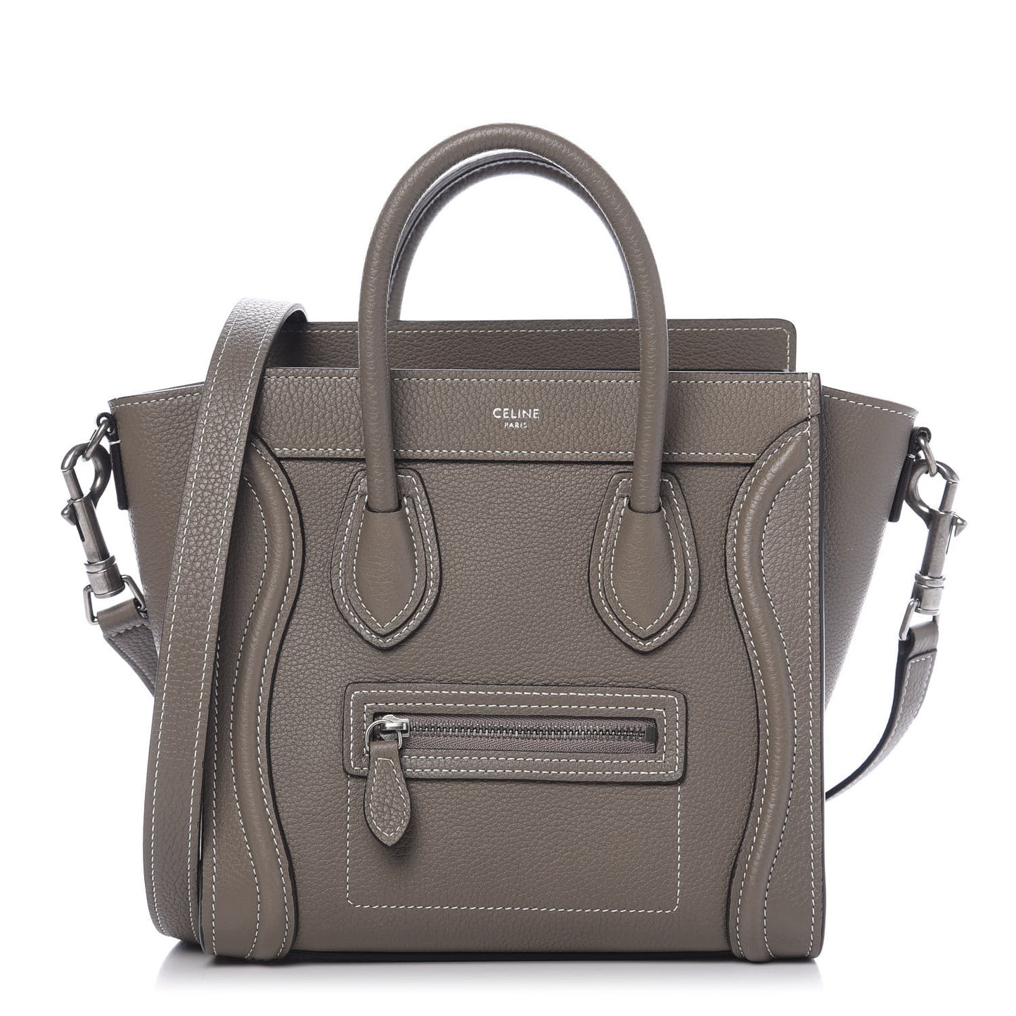 Drummed Calfskin Nano Luggage Souris