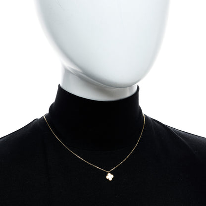 Van Cleef & Arpels 18K Yellow Gold Mother of Pearl Sweet Alhambra Pendant Necklace 2 of 6
