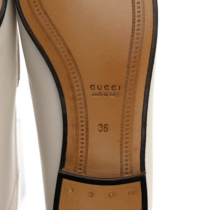 Gucci Lambskin Womens Brixton Horsebit Loafers 36 Mystic White 7 of 10