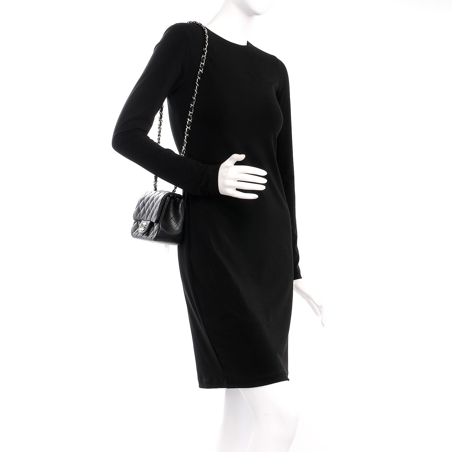 Chanel Caviar Quilted Mini Square Flap Black 2 of 8