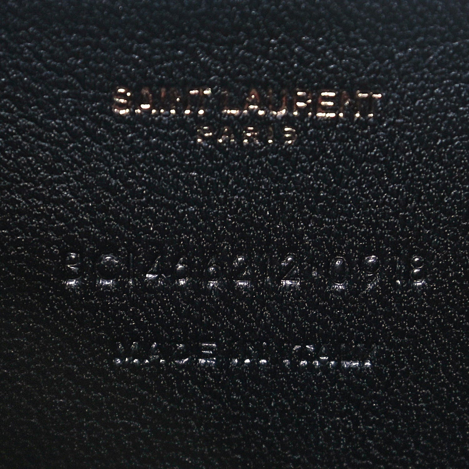 Saint Laurent Calfskin Crocodile Embossed Monogram Love Box Bag Black 6 of 12