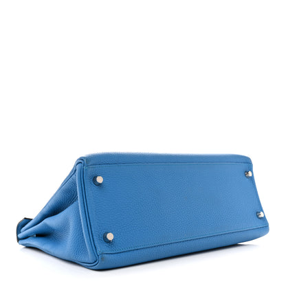 Hermes Togo Kelly Retourne 32 Bleu Zanzibar 4 of 14