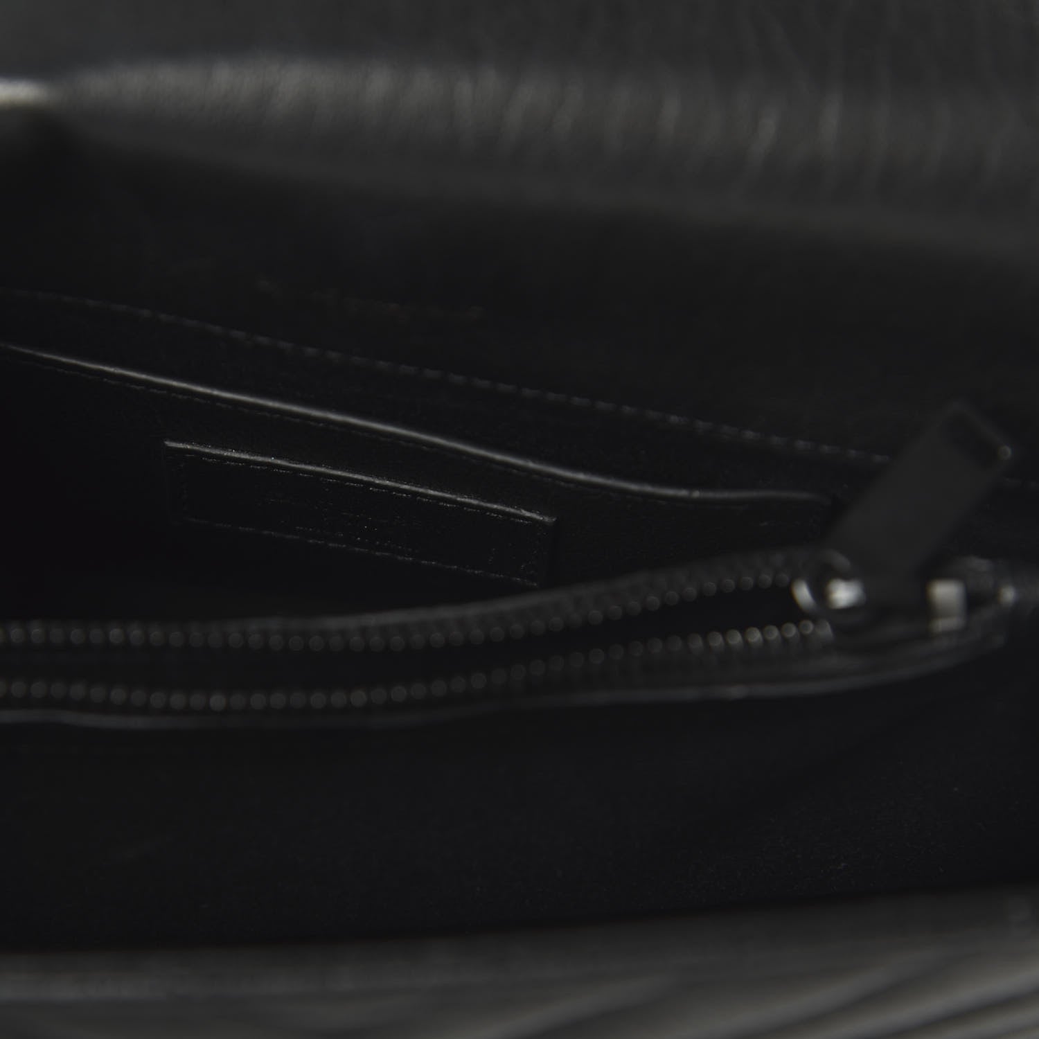 Saint Laurent Sheepskin Matelasse Chevron Monogram Monochrome Medium College Bag Black 8 of 10