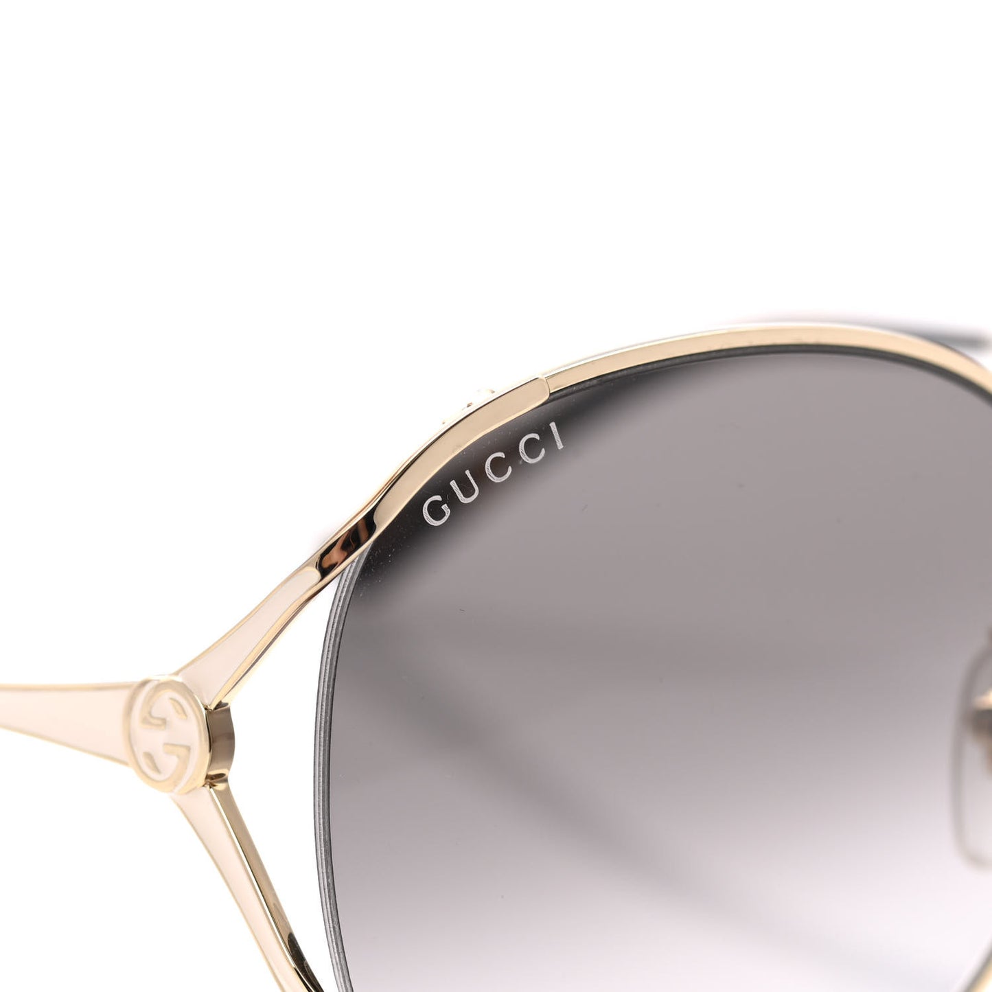 Oversized Round Frame GG0650S Sunglasses Gold