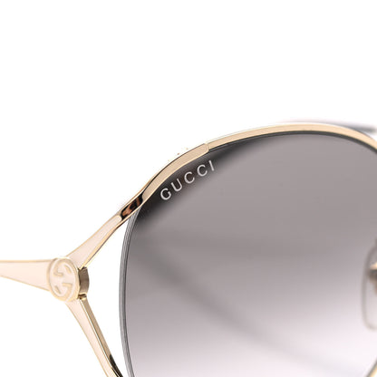 Gucci Oversized Round Frame GG0650S Sunglasses Gold 8 of 8