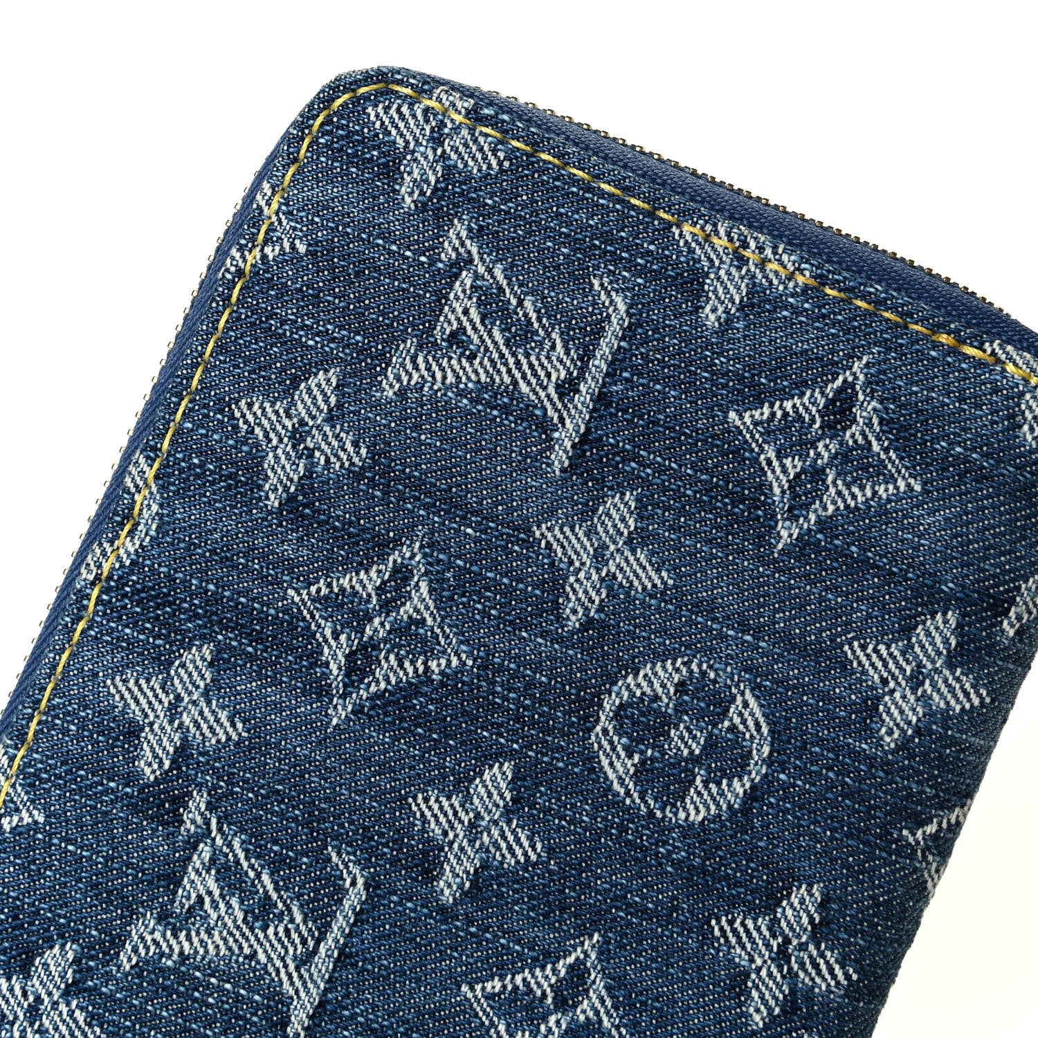 Louis Vuitton Monogram Denim Zippy Wallet Blue 5 of 6