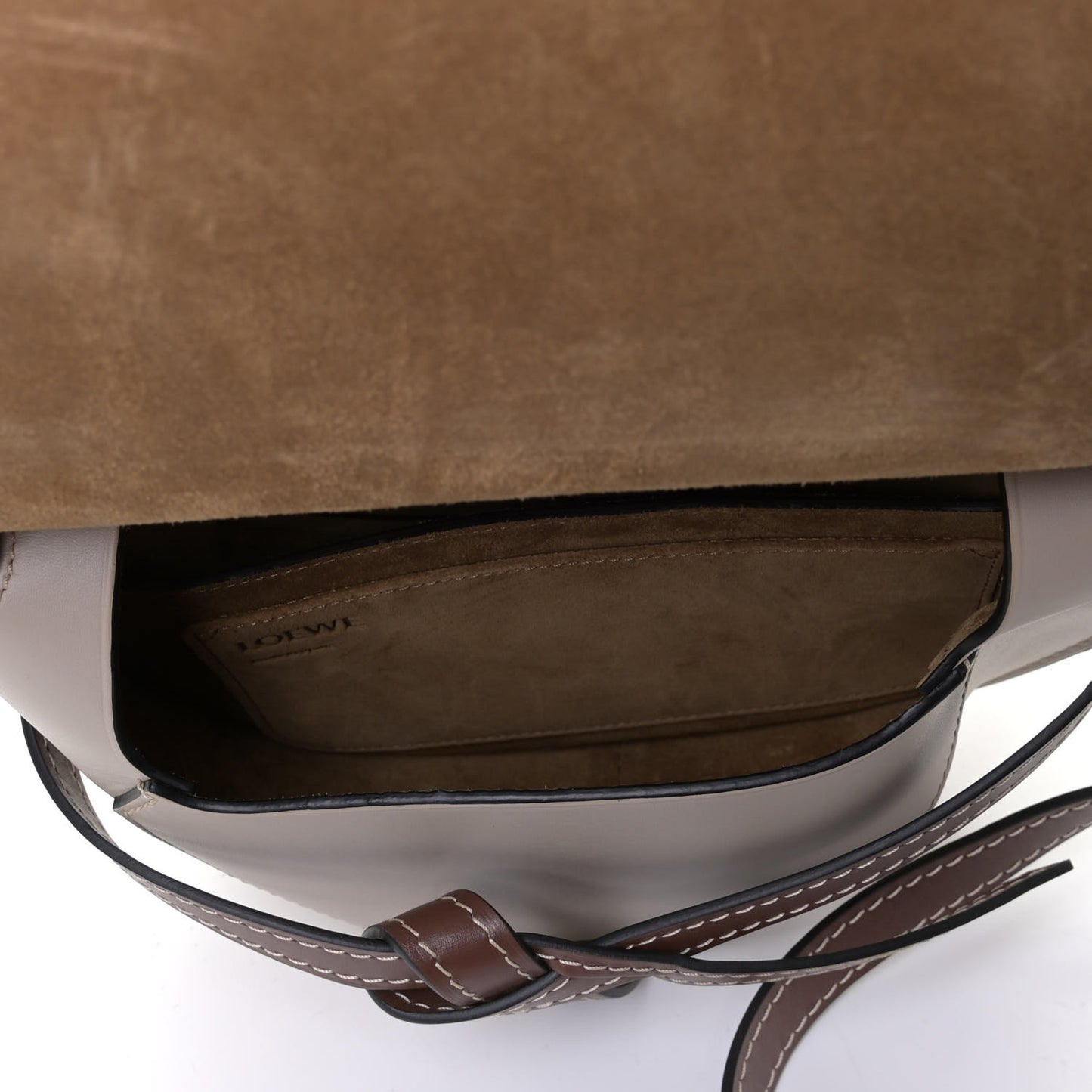 Soft Calfskin Small Gate Crossbody Bag Marine Light Oat