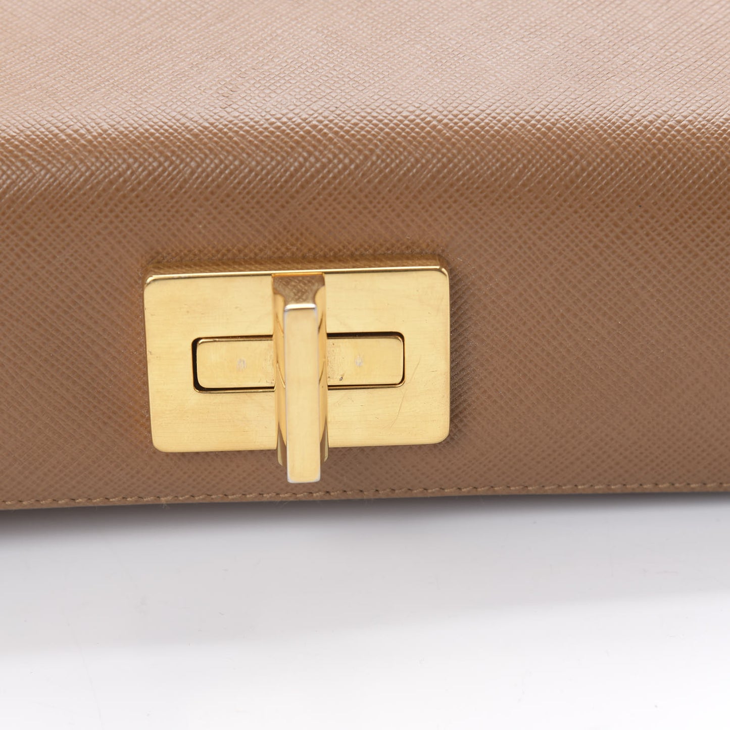 Saffiano Crossbody Bag Caramel Bianco