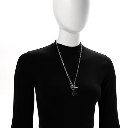 Hermes Palladium Enamel Helios Cheval Necklace Camaïeu De Bleu 2 of 8