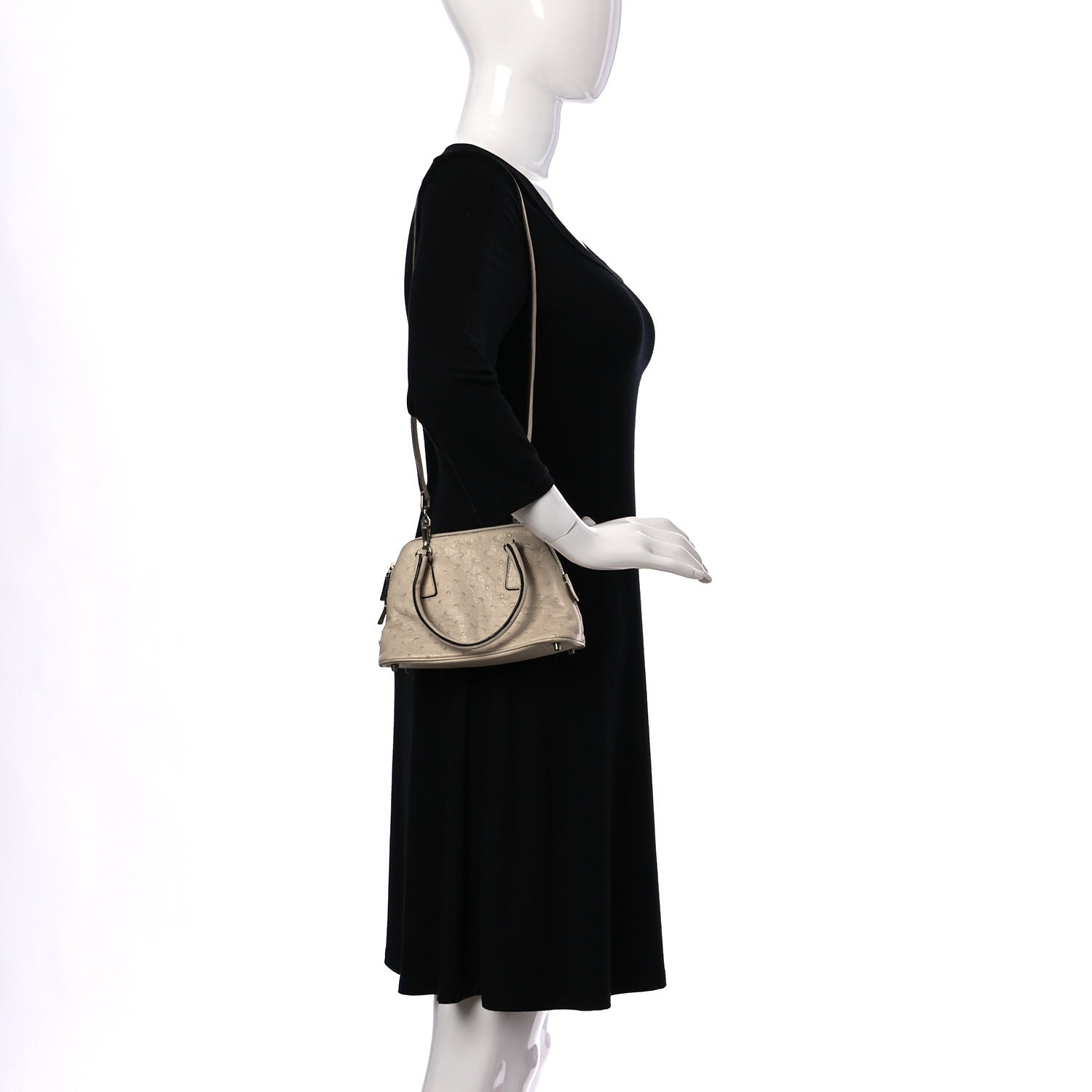 Prada Ostrich Mini Pyramid Bag 2 of 9
