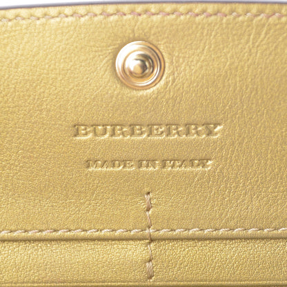Burberry Metallic Calfskin Horseferry Check Porter Continental Wallet Gold 6 of 8