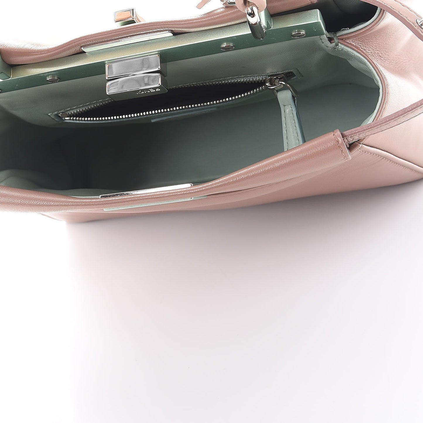 Nappa Colorblock Mini Peekaboo Iconic Satchel English Rose Plaster Oxigen