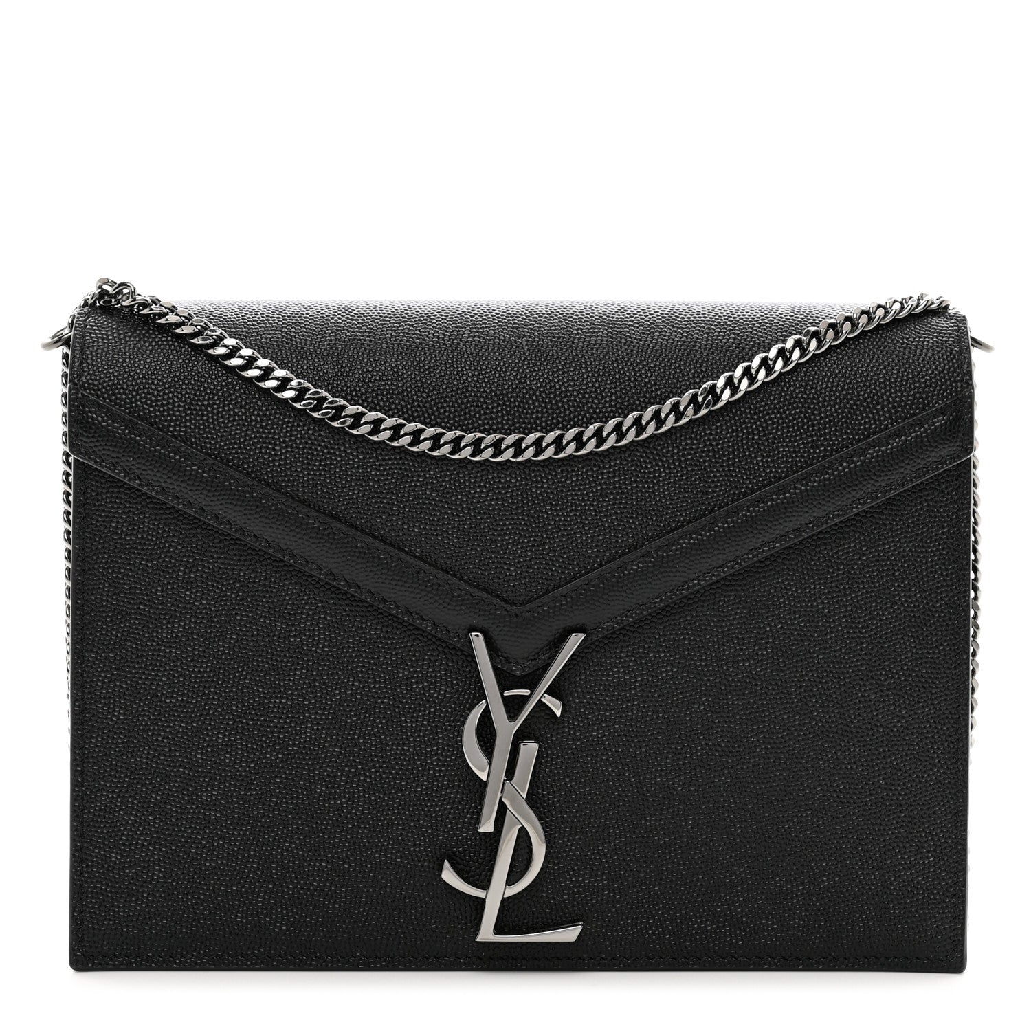 Saint Laurent Grain De Poudre Monogram Cassandra Clasp Bag Black Rouge Legion 1 of 10