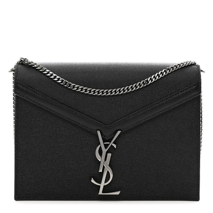Saint Laurent Grain De Poudre Monogram Cassandra Clasp Bag Black Rouge Legion 1 of 10