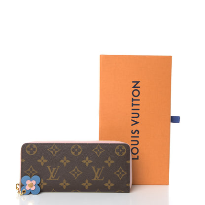 Louis Vuitton Monogram Blooming Flowers Clemence Wallet Rose Ballerine 10 of 10