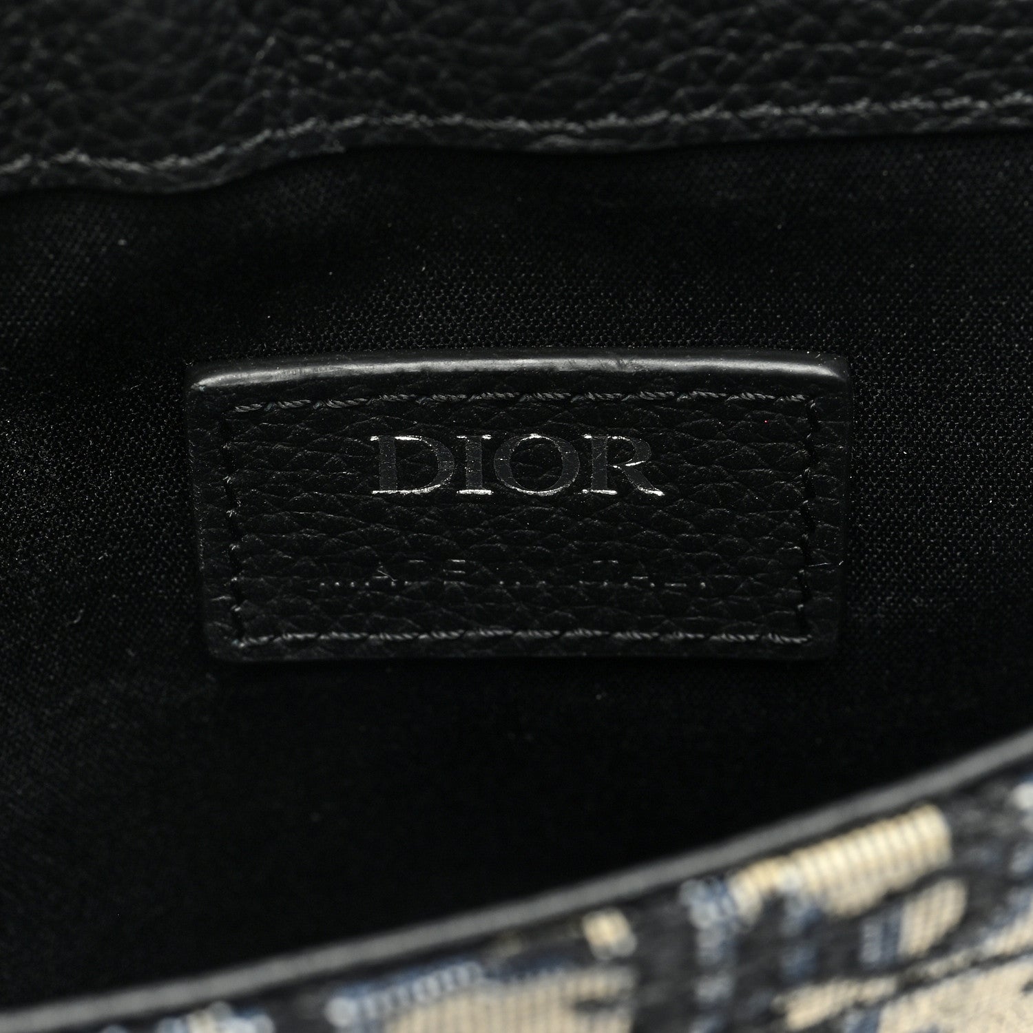 Christian Dior Oblique Saddle Messenger Pouch Beige Black 6 of 9
