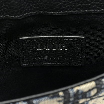 Christian Dior Oblique Saddle Messenger Pouch Beige Black 6 of 9