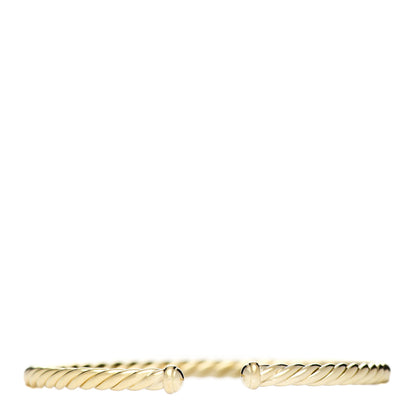 David Yurman 18K Yellow Gold 4mm Cablespira Bracelet 1 of 4