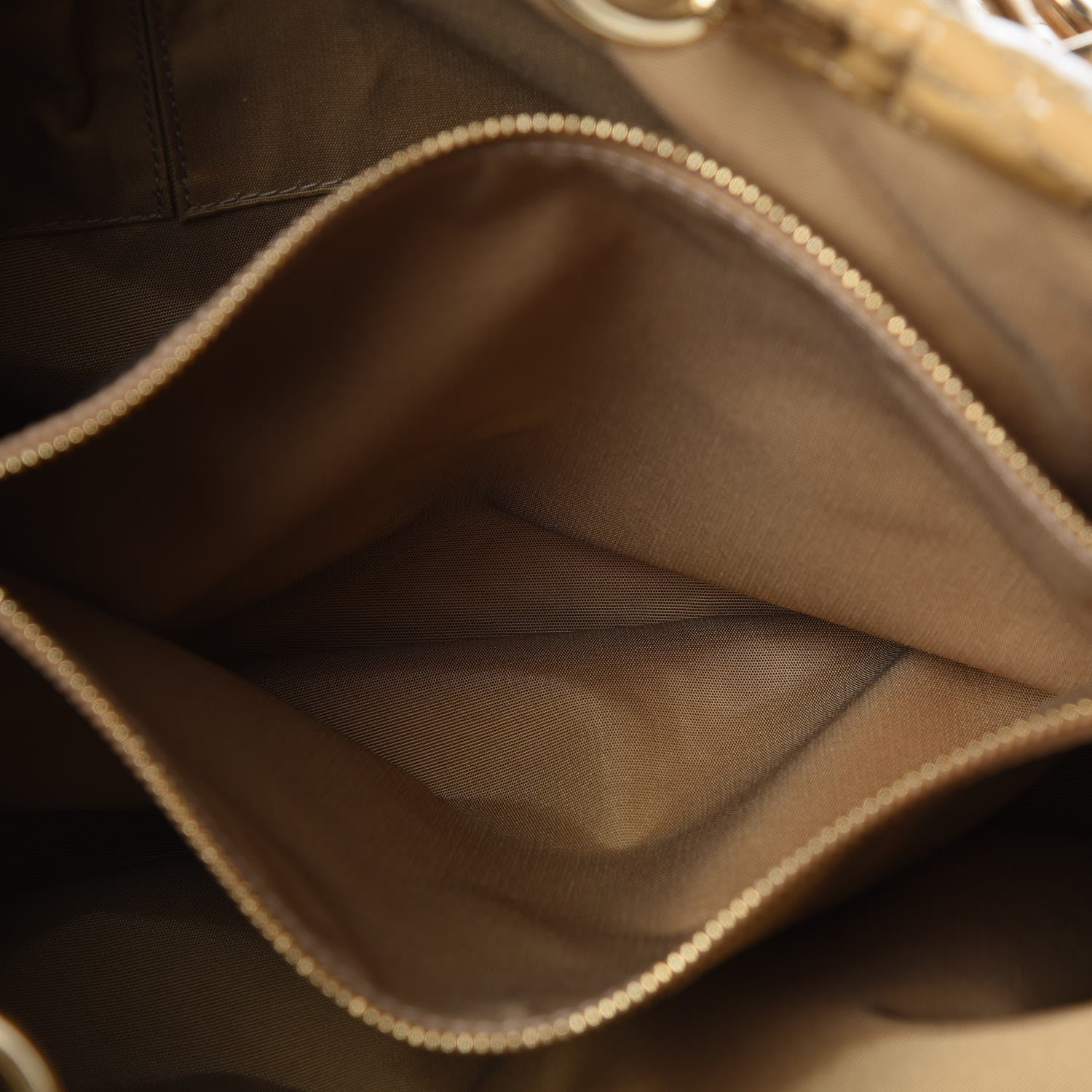 Christian Dior Patent Cannage Large Dior Soft Shopping Tote Beige 6 of 19