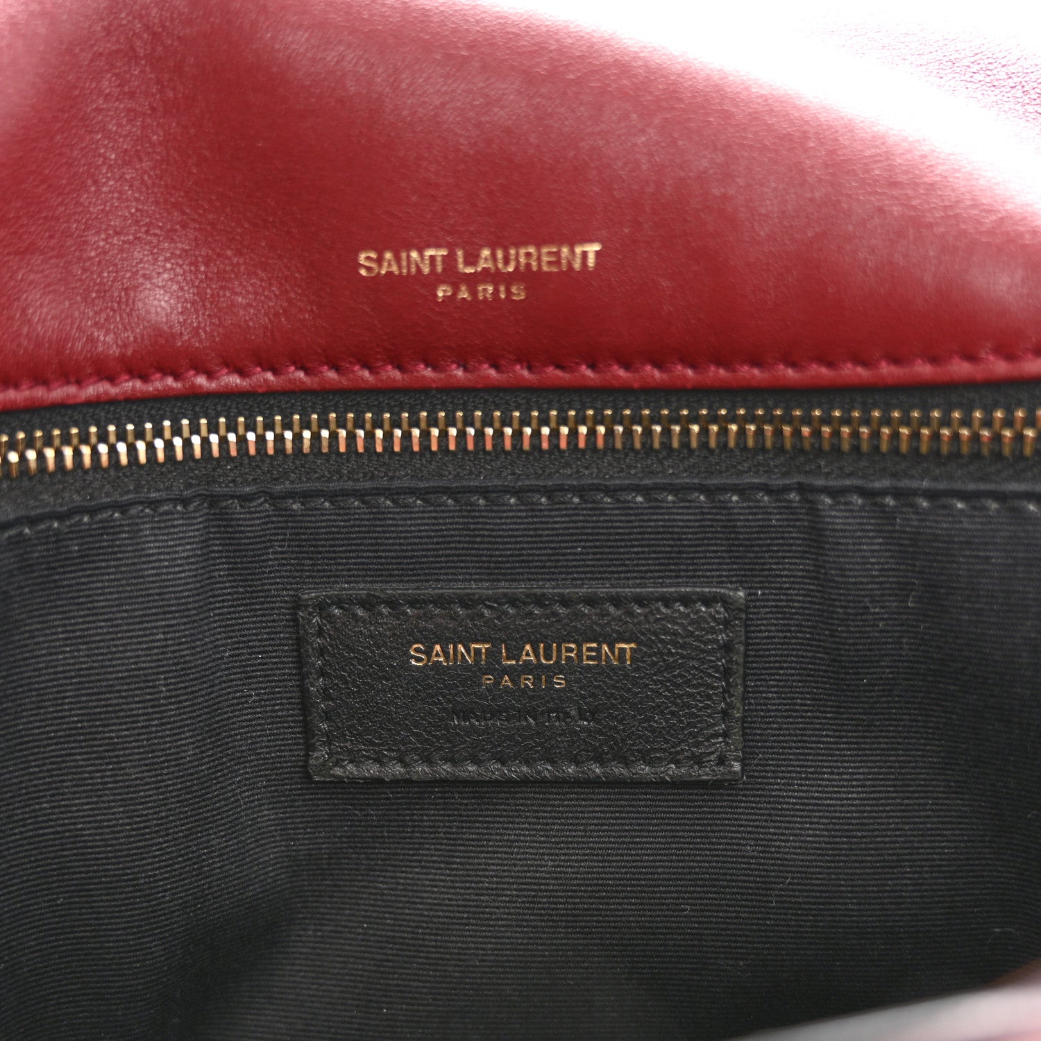Saint Laurent Lambskin Matelasse Monogram Medium Niki Chain Satchel Red 6 of 16